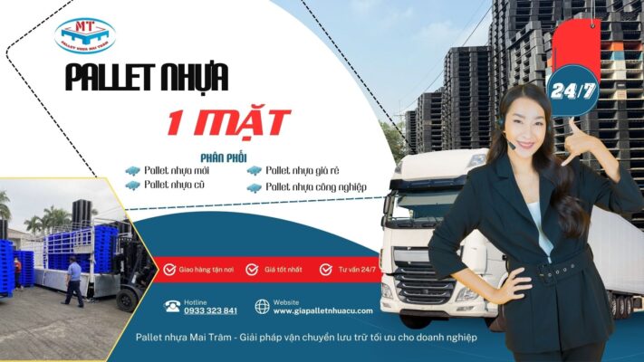 Pallet nhựa 1 mặt