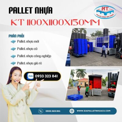 Pallet nhựa kích thước 1100x1100x150mm
