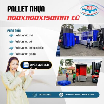 Pallet nhựa 1100x1100x150mm cũ