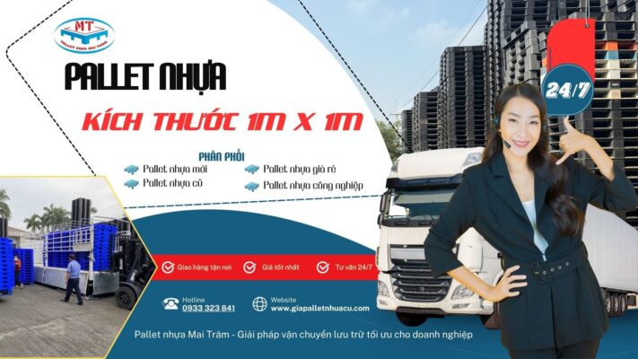 Pallet nhựa kích thước 1mx1m