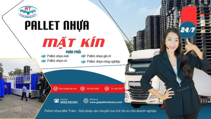 Pallet nhựa mặt kín